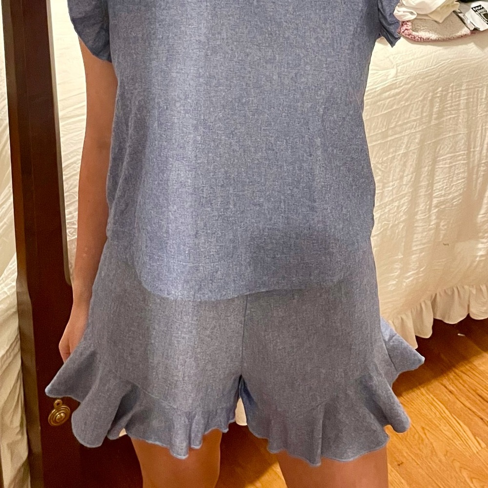 Blue Ruffle Shorts (set) from Miss Behaven